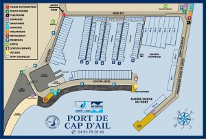 60 x 11 Meter Kajplats/Förtöjning Cap d'Ail Småbåtshamn Till Salu